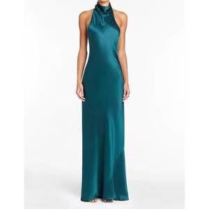 NEW AMANDA UPRICHARD rainier silk gown in conifer